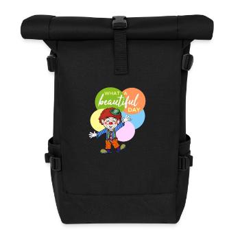 Quelle belle journée - Sac à dos roll top - noir - Devant