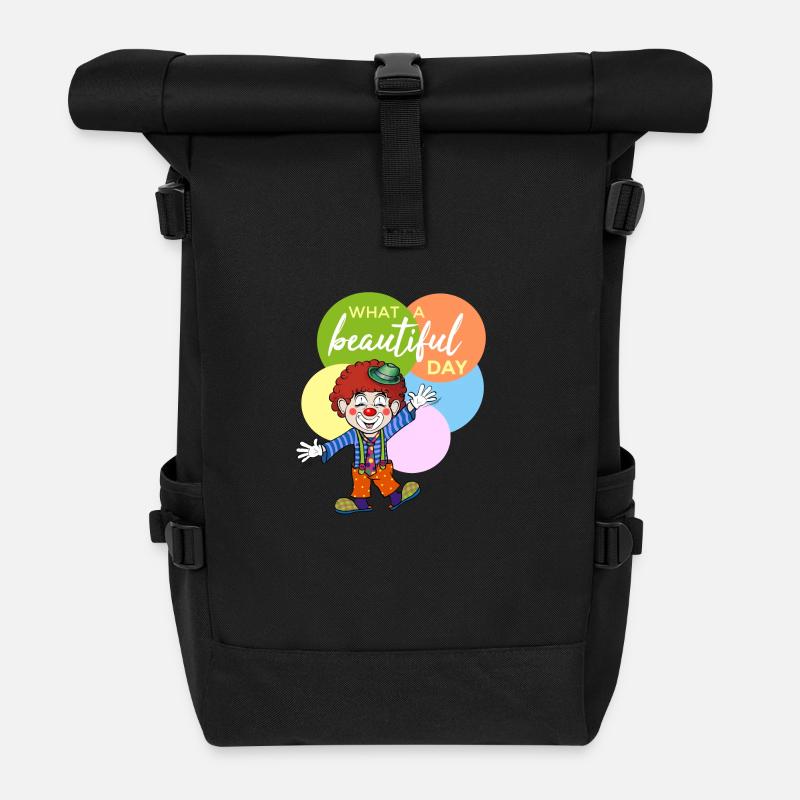 what a beautiful day - Rolltop Rucksack - Schwarz