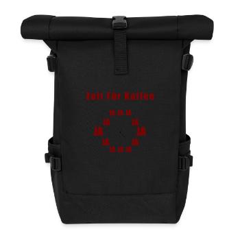 Time for coffee cup coffee morning person - Roll Top Backpack - black - Front