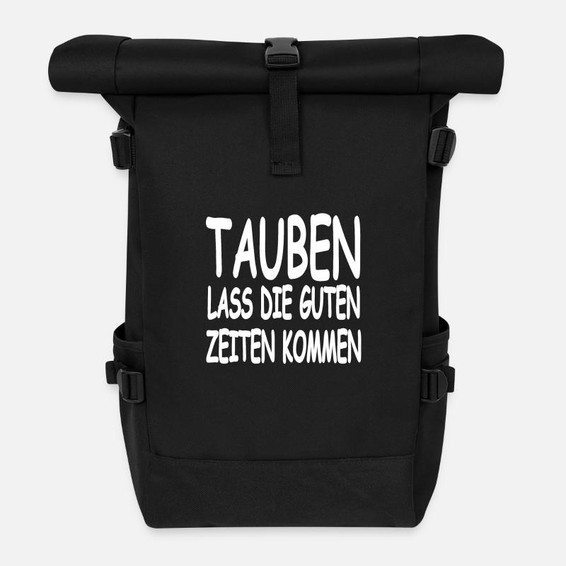 Tauben - Rolltop Rucksack - Schwarz