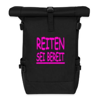 Reiten - Rolltop Rucksack - Schwarz - Vorne
