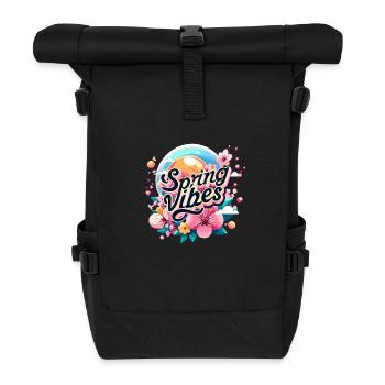Vibrations printanières Réveil printanier - Sac à dos roll top - noir - Devant