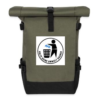 Keep your environment clean - Roll Top Backpack - olive/black - Front