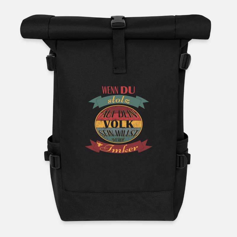 Stolzer Imker - Rolltop Rucksack - Schwarz
