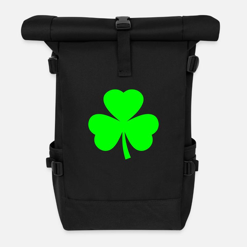 Irland kleeblatt - Rolltop Rucksack - Schwarz
