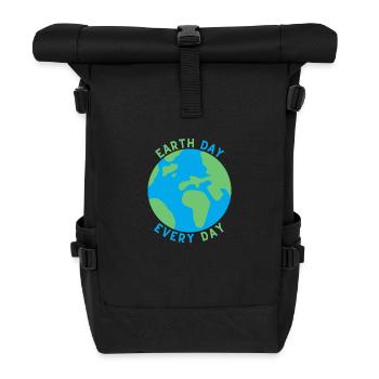 Jour de la Terre tous les jours - Sac à dos roll top - noir - Devant