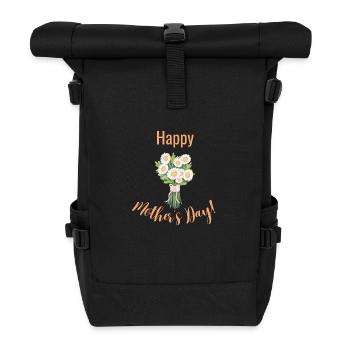Happy Mothers Day - Roll Top Backpack - black - Front