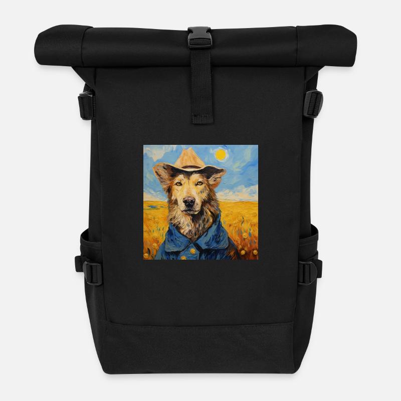 van Dogh - Rolltop Rucksack - Schwarz