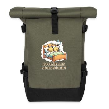 Official Bee Sleep Shirt - Roll Top Backpack - olive/black - Front