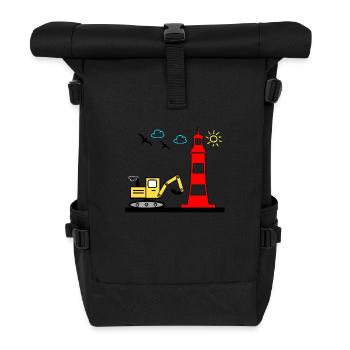 Bagger - Rolltop Rucksack - Schwarz - Vorne