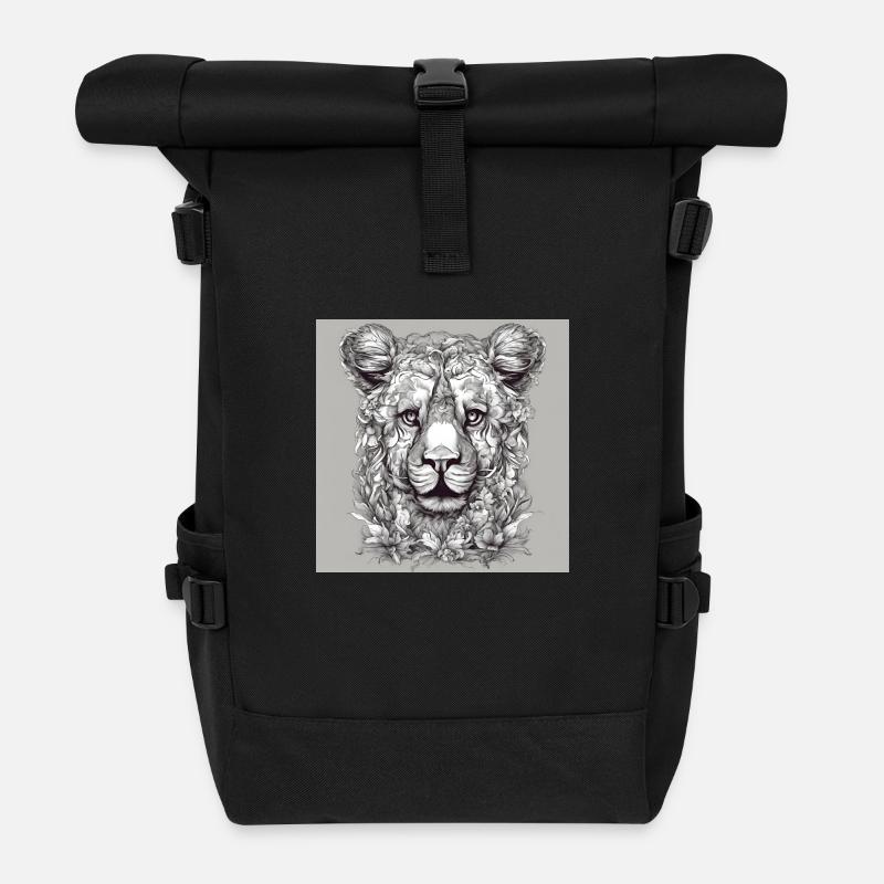 LÖWENKOPF - Rolltop Rucksack - Schwarz