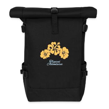 Tropical Adventures - Yellow - Rolltop Rucksack - Schwarz - Vorne