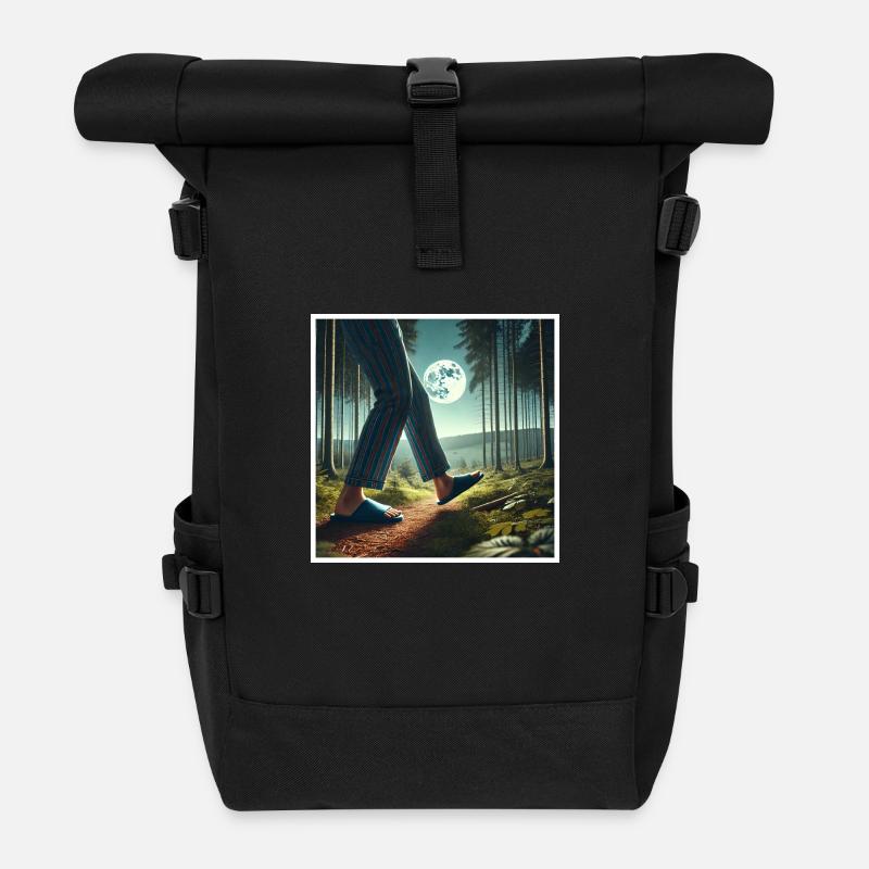 Restless-Legs-Syndrom - Rolltop Rucksack - Schwarz