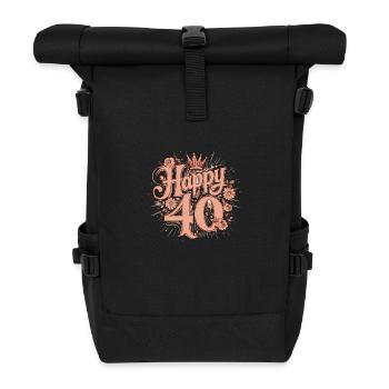 Heureux 40 - Sac à dos roll top - noir - Devant