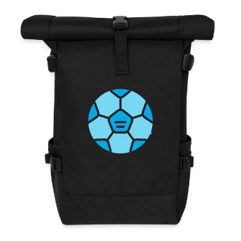 Fußball - Rolltop Rucksack - Schwarz - Vorne