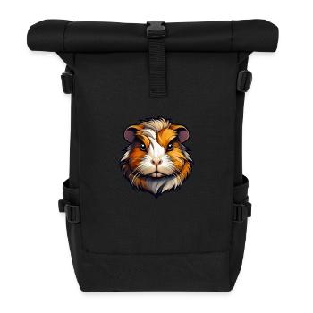 Wildes, wütendes Meerschweinchen, kämpferischer Motivationssport - Rolltop Rucksack - Schwarz - Vorne