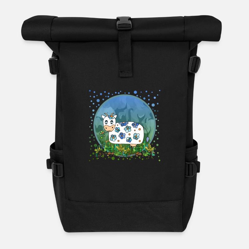 Kuh - Rolltop Rucksack - Schwarz