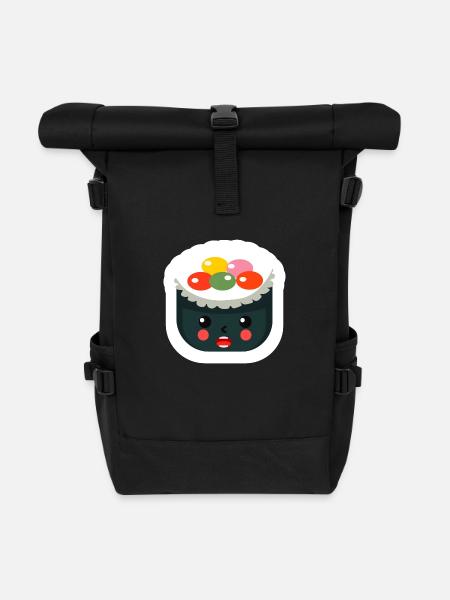sushi, sushi fan, wasabi - Roll Top Backpack - black