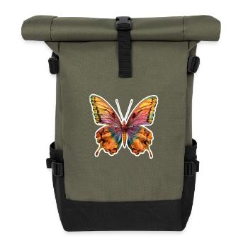 Schmetterling Schmetterling - Rolltop Rucksack - Olive/Schwarz - Vorne