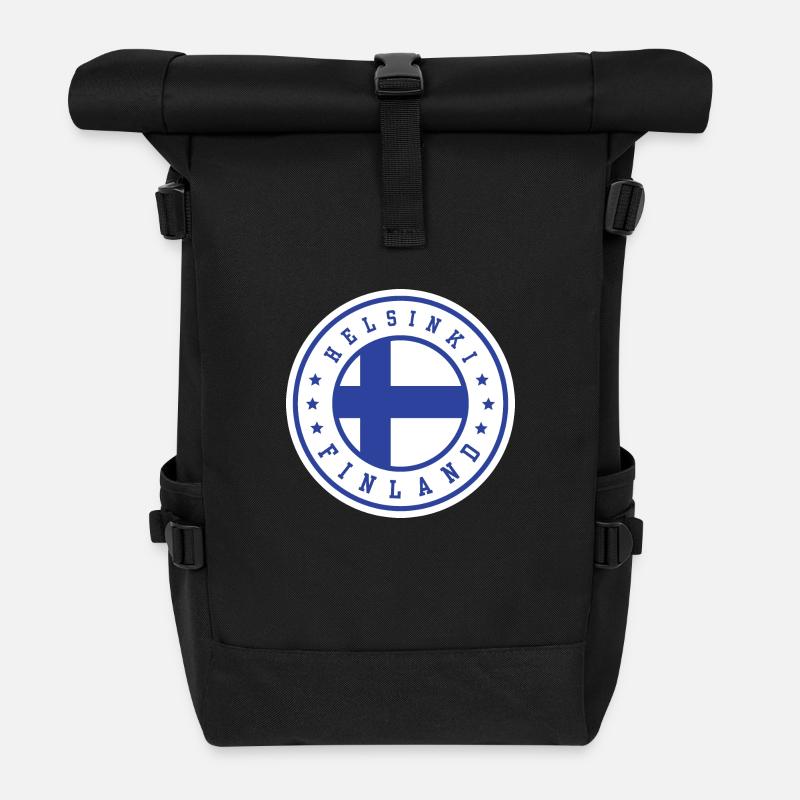 Helsinki, Finnland - Rolltop Rucksack - Schwarz