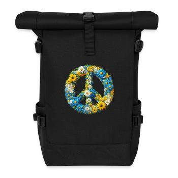 Hippie Soul Groovy Sommer Zeit Frieden Liebe Ukraine - Rolltop Rucksack - Schwarz - Vorne