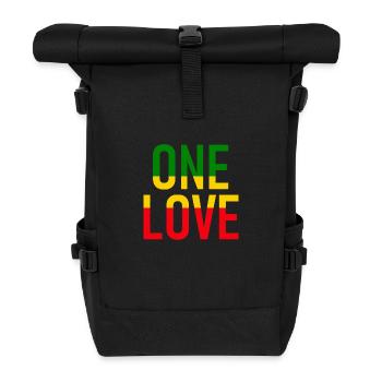 ONE LOVE - Reggae Music - Musik - Rolltop Rucksack - Schwarz - Vorne