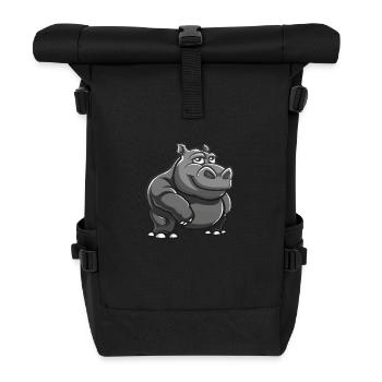 nilpferd - Rolltop Rucksack - Schwarz - Vorne