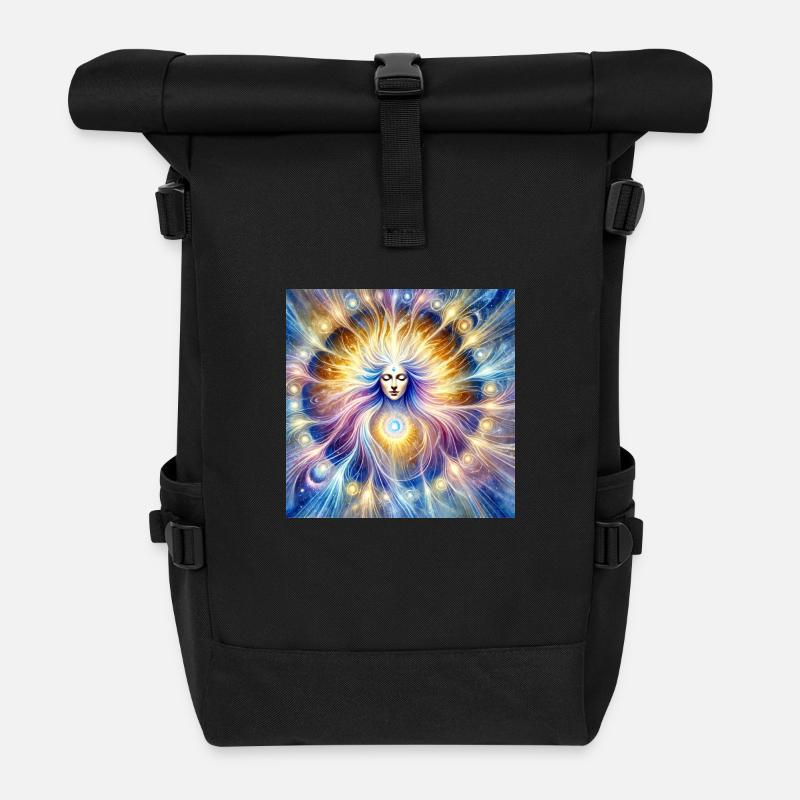 Mächtige Aura - Rolltop Rucksack - Schwarz
