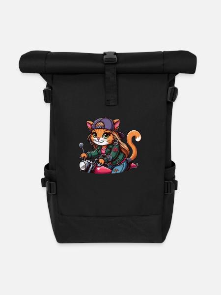 Catta Coatta : motard - motard - Sac à dos roll top - noir