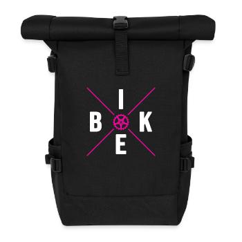Bicycle wheelless bike saddle-proof bike - Roll Top Backpack - black - Front