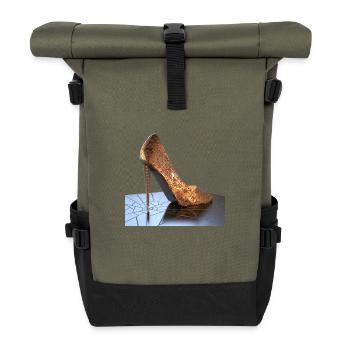 Metal High Heels - Roll Top Backpack - olive/black - Front
