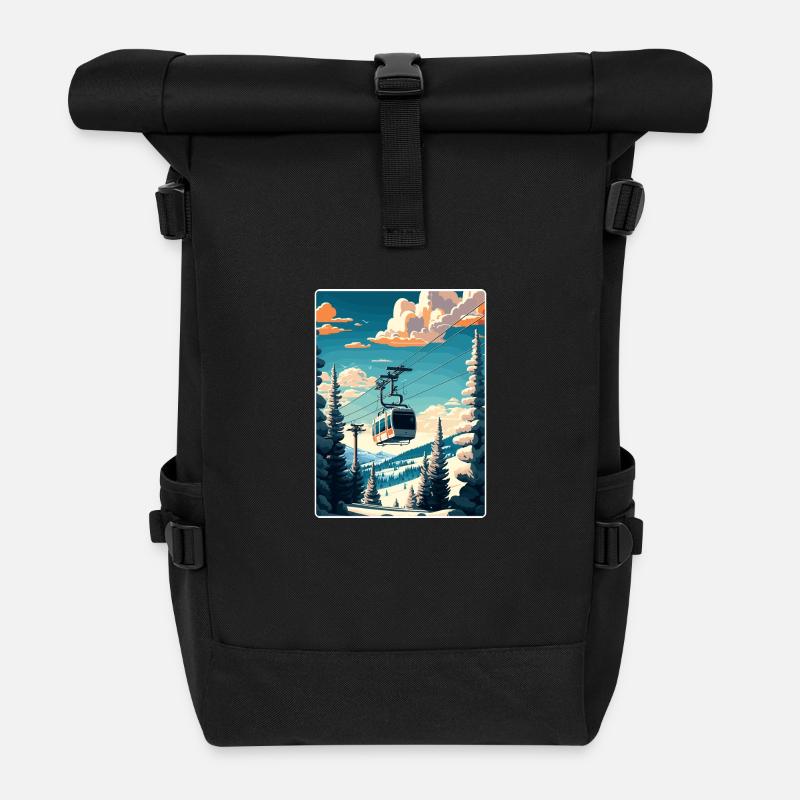 Beaver Creek Ski Reise Poster Souvenir Farbe WPA - Rolltop Rucksack - Schwarz