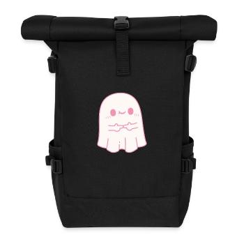 Fantôme timide mignon - Sac à dos roll top - noir - Devant