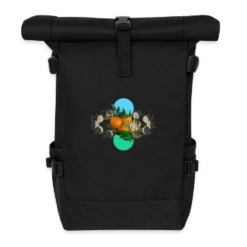 Orange cycle - Rolltop Rucksack - Schwarz - Vorne