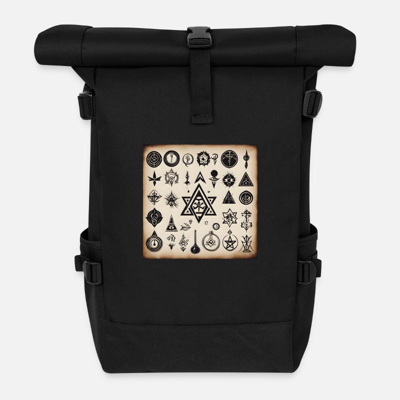 Protection Signs - Rolltop Rucksack - Schwarz