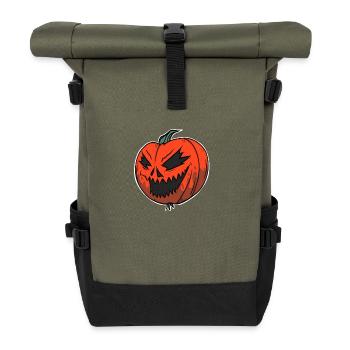 Spooky Halloween : La citrouille maléfique - Sac à dos roll top - olive/noir - Devant