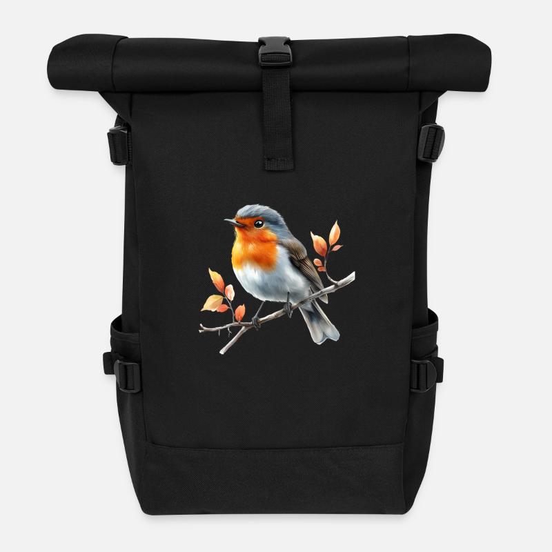 Rouge Gorge - Sac à dos roll top - noir