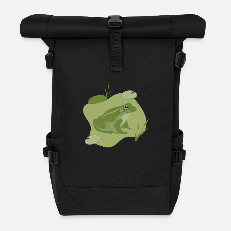 Frog - Roll Top Backpack - black