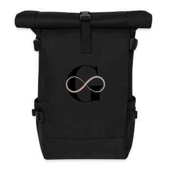 Infinite letter g - Roll Top Backpack - black - Front