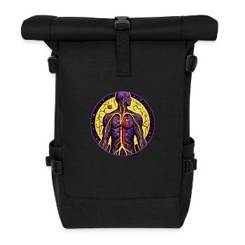 Vibrant Anatomical Heart - Roll Top Backpack - black - Front