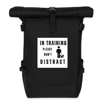 Dressage de chiens - Sac à dos roll top - noir - Devant