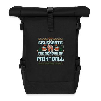 Celebrate the season of paintball, ugly Christmas - Roll Top Backpack - black - Front