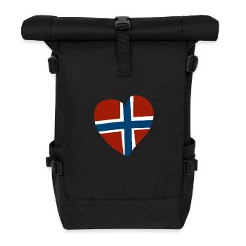 Norvège Cœur - Sac à dos roll top - noir - Devant