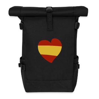 Espagne Cœur - Sac à dos roll top - noir - Devant