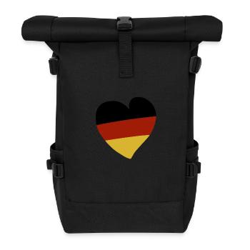 Allemagne Cœur - Sac à dos roll top - noir - Devant
