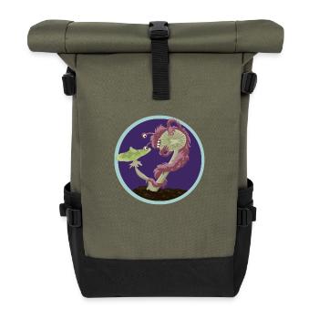 Pilzmonster - Rolltop Rucksack - Olive/Schwarz - Vorne