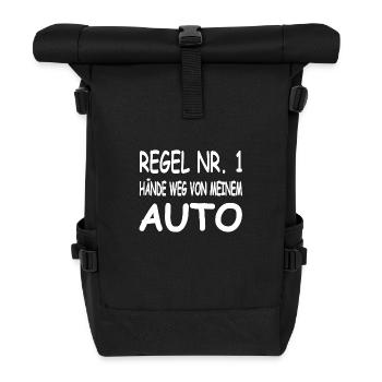 Auto - Rolltop Rucksack - Schwarz - Vorne
