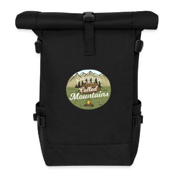 Beautiful place called Mountains - Rolltop Rucksack - Schwarz - Vorne