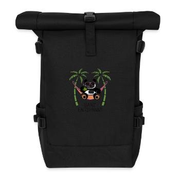 Panda - Complètement détendu - Sac à dos roll top - noir - Devant