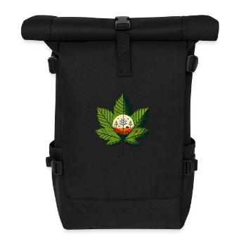 Kastanienblatt - Rolltop Rucksack - Schwarz - Vorne